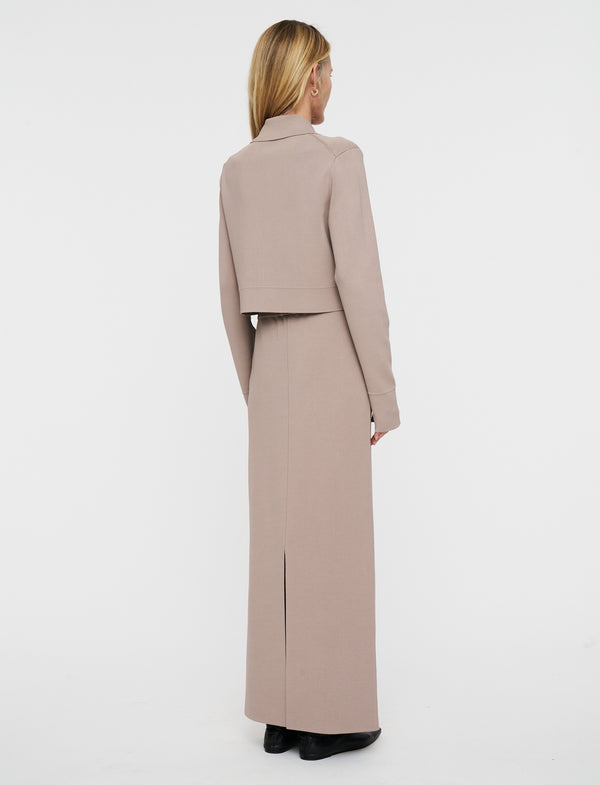 Joseph Milano Knit Stretch Skirt Escargot