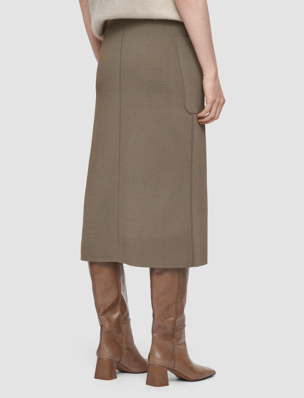 Joseph Milano Knit Stretch Skirt Mushroom