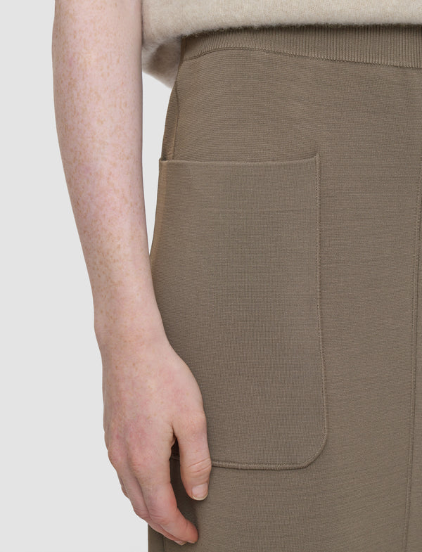 Joseph Milano Knit Stretch Skirt Mushroom