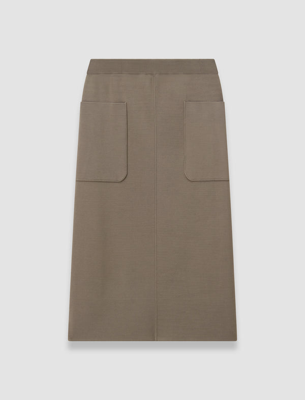 joseph Milano Knit Stretch Skirt Mushroom