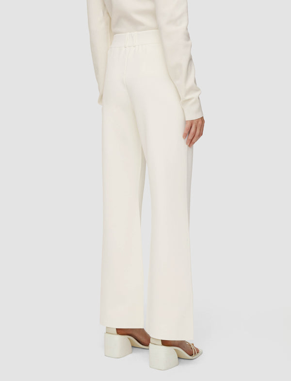 Joseph Milano Knit Stretch Trousers Ivory