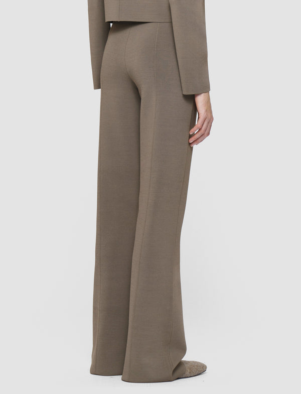 Joseph Milano Knit Stretch Trousers Mushroom