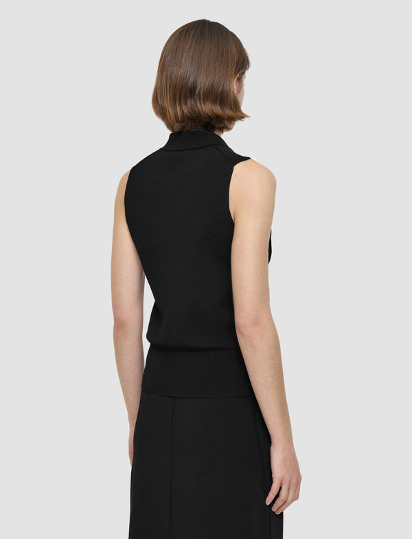 Joseph Milano Knit Stretch Vest Black