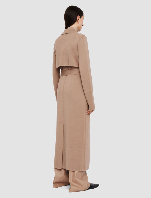 Joseph Milano Knit Wool Coat Blusher