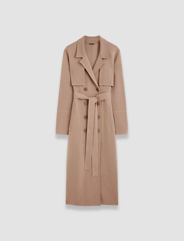 joseph Milano Knit Wool Coat Blusher