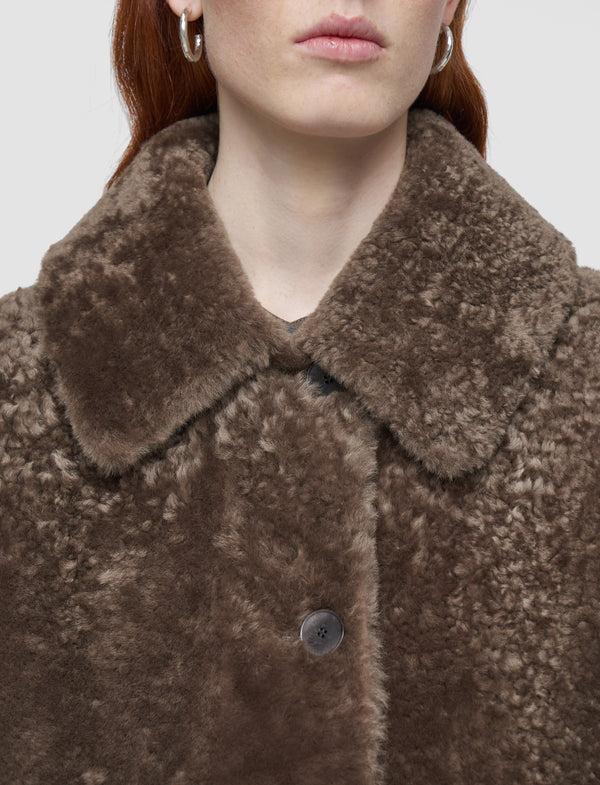 Joseph Molin Reversible Shearling Gilet Mushroom
