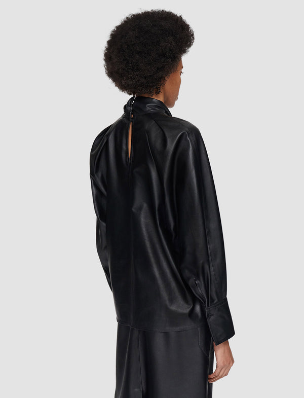 Joseph Nappa Leather Mondor Top Black