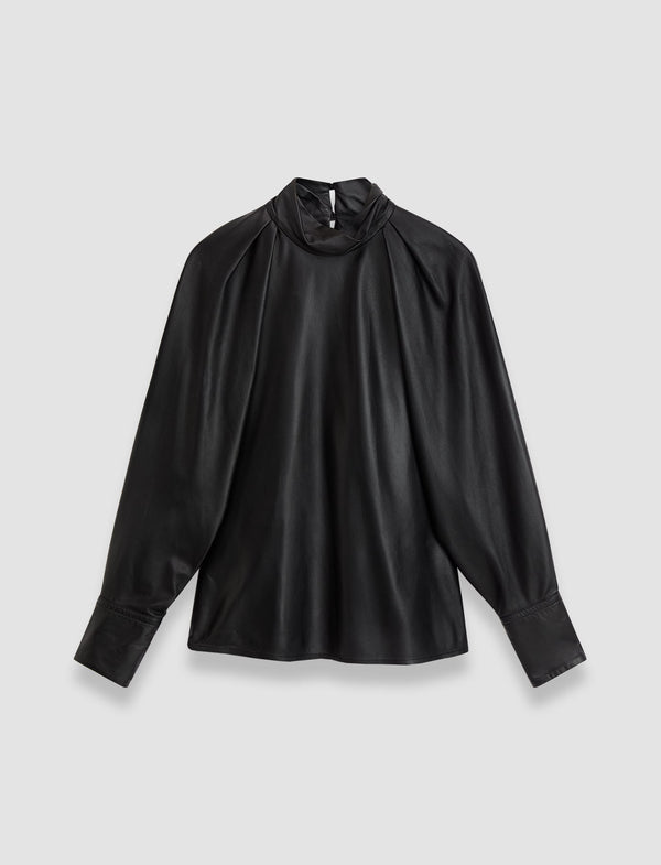 joseph Nappa Leather Mondor Top Black