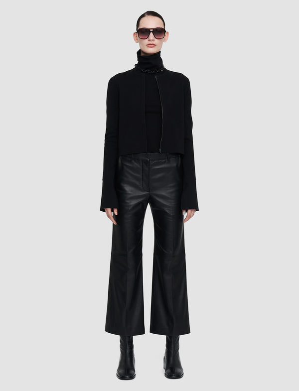 Joseph Nappa Leather Talia Trousers Black
