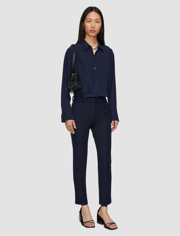 Joseph New Eliston Gabardine Stretch Trousers Navy