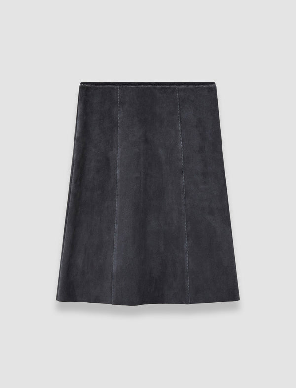 joseph Nicole Suede Stretch Skirt Smoke
