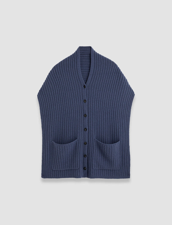 joseph Open Cashmere Button Scarf Harbour