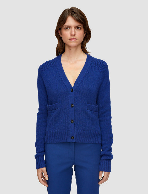 Joseph Open Cashmere Cardigan Cobalt