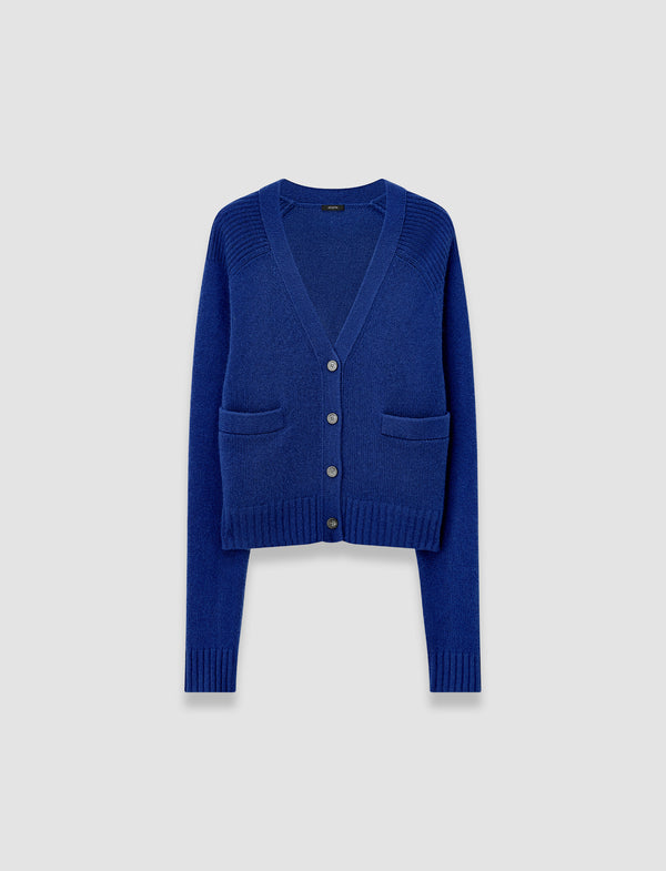 joseph Open Cashmere Cardigan Cobalt