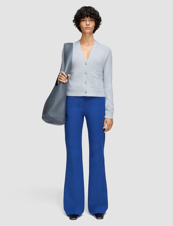 Joseph Open Cashmere Cardigan Oxford Blue
