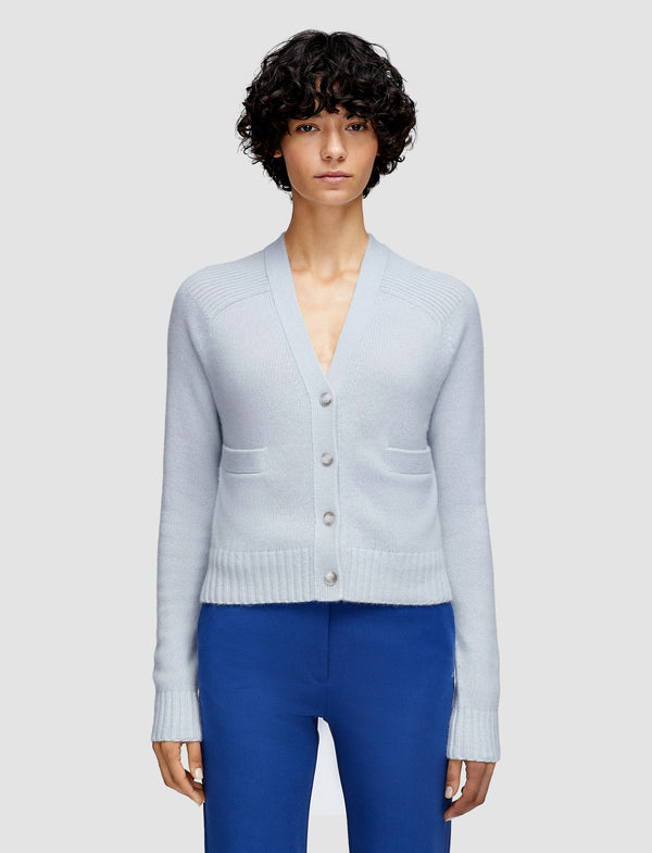 Joseph Open Cashmere Cardigan Oxford Blue