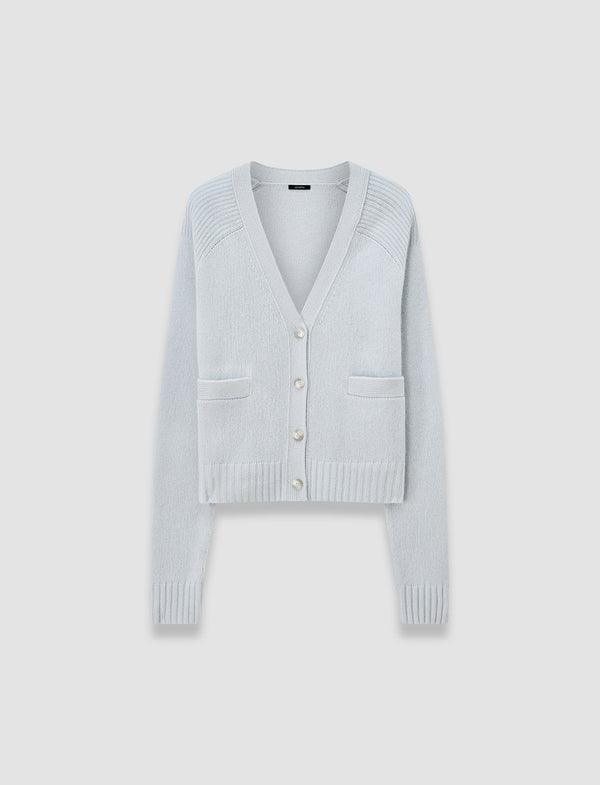 joseph Open Cashmere Cardigan Oxford Blue