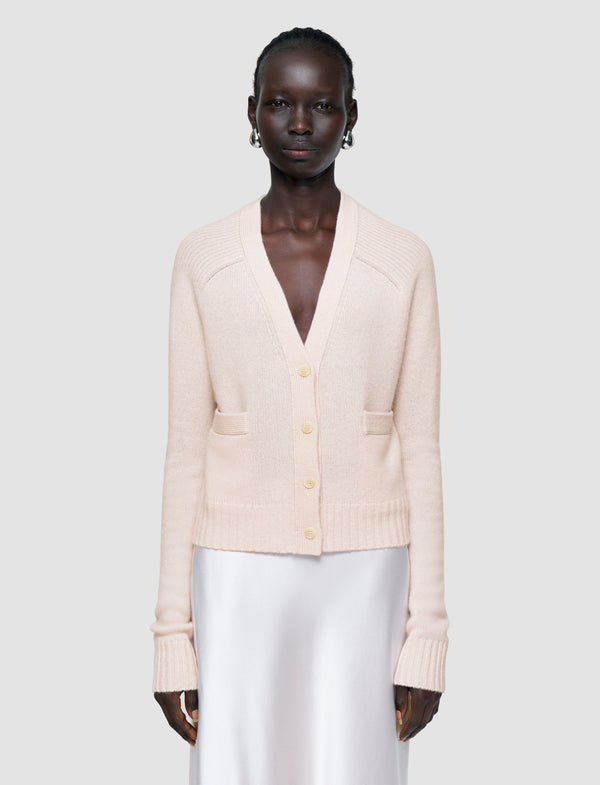 Joseph Open Cashmere Cardigan Rose