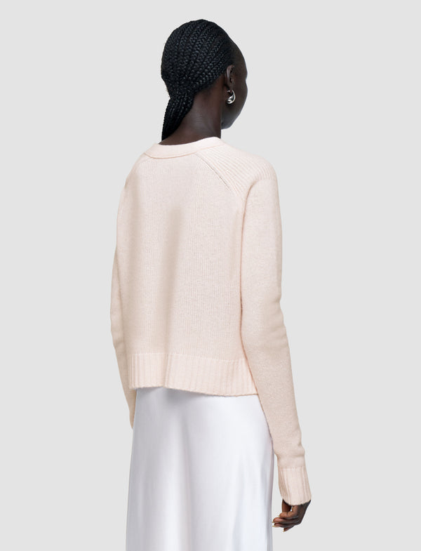 Joseph Open Cashmere Cardigan Rose