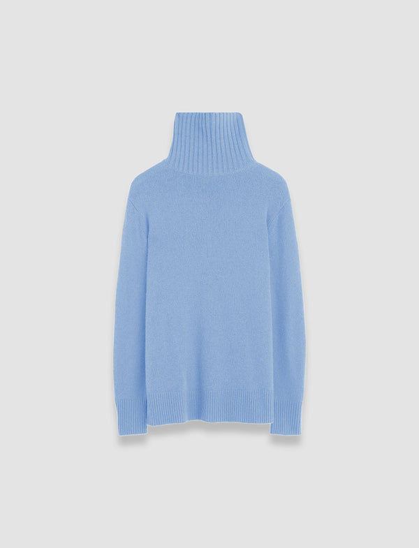 joseph Open Cashmere High Neck Jumper Faded Sky