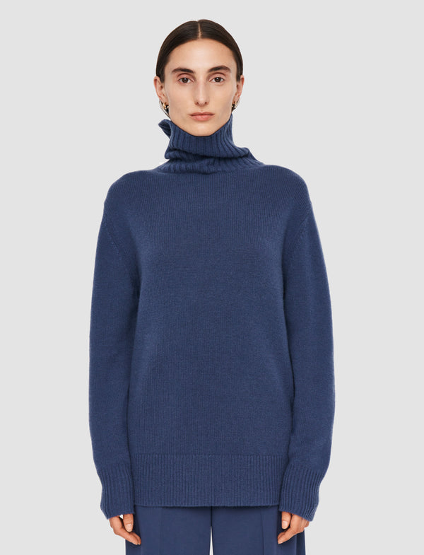 Joseph Open Cashmere High Neck Jumper Harbour