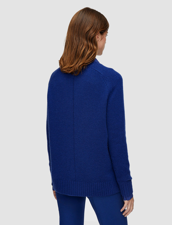 Joseph Open Cashmere Round Neck Jumper Cobalt