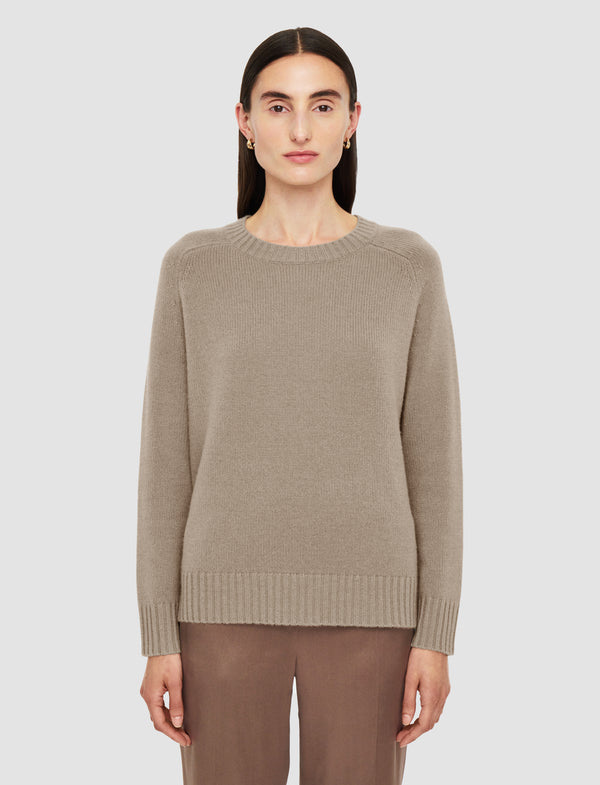 Joseph Open Cashmere Round Neck Jumper Escargot