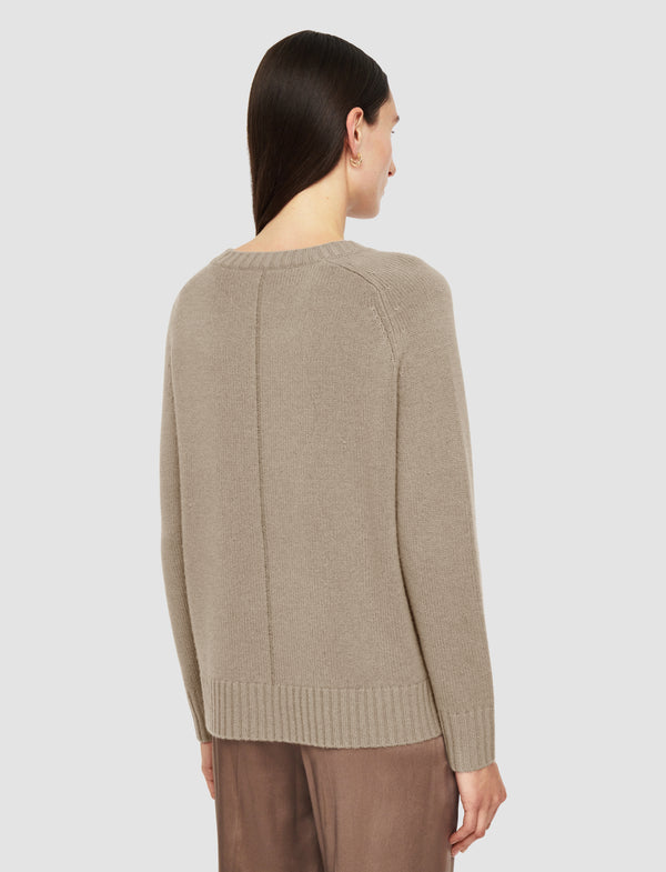 Joseph Open Cashmere Round Neck Jumper Escargot