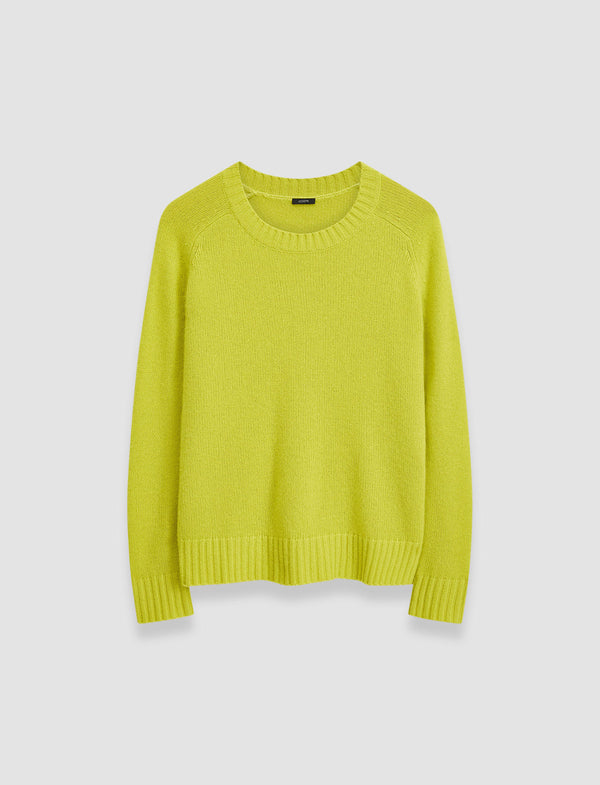 joseph Open Cashmere Round Neck Jumper Ginkgo