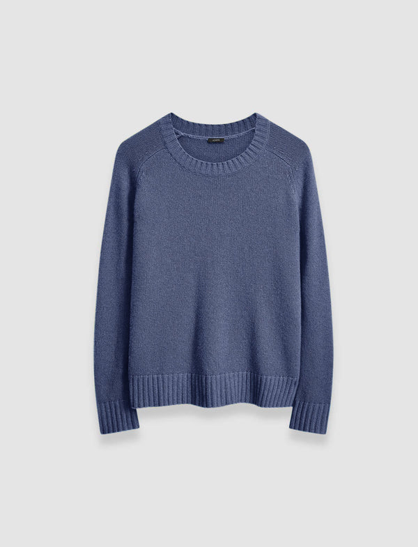 joseph Open Cashmere Round Neck Jumper Harbour