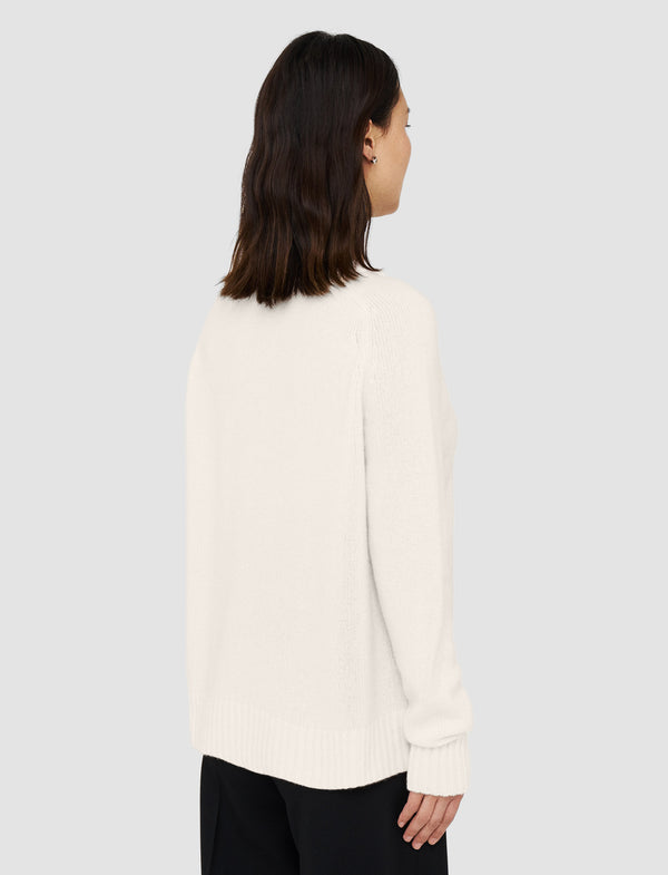 Joseph Open Cashmere Round Neck Jumper Ivory