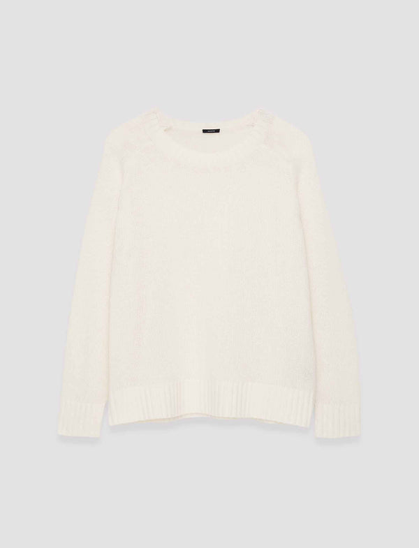joseph Open Cashmere Round Neck Jumper Ivory