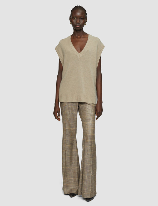 Joseph Open Cashmere Vest Escargot
