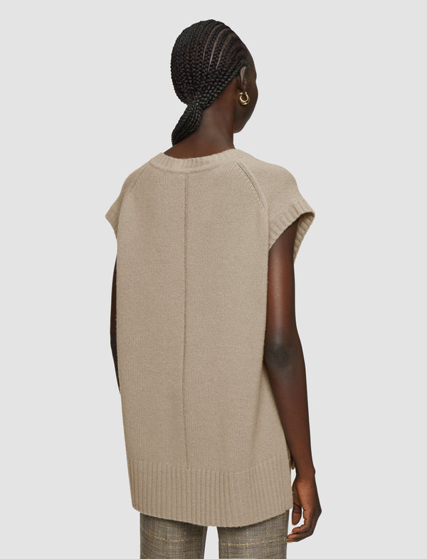 Joseph Open Cashmere Vest Escargot