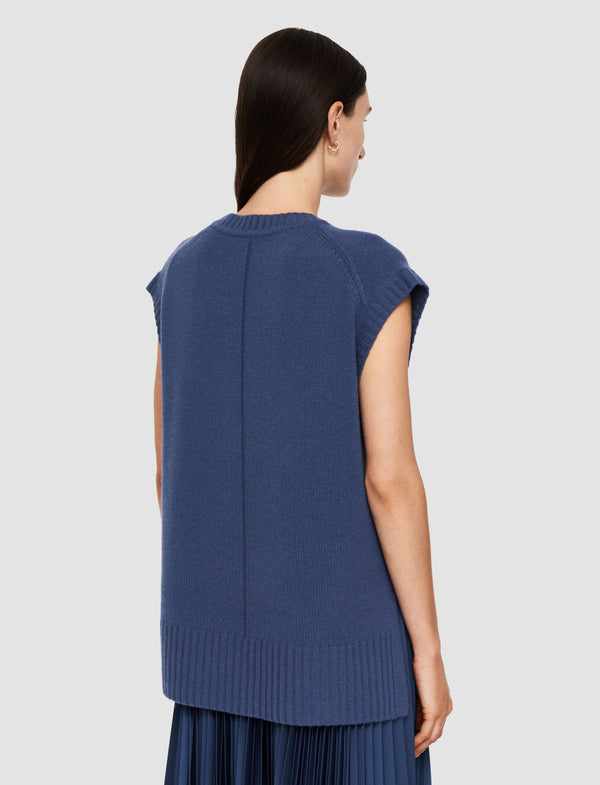Joseph Open Cashmere Vest Harbour