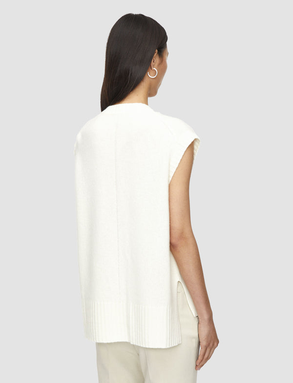 Joseph Open Cashmere Vest Ivory