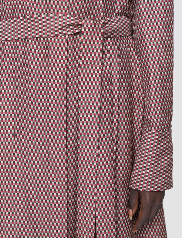 Joseph Orlan Printed Silk Blend Dress Ruby Combo