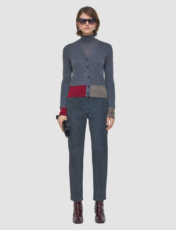 Joseph Overlay Cashair Cardigan Smoke Combo