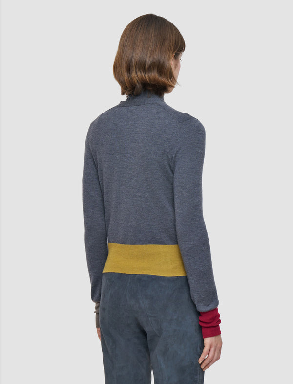 Joseph Overlay Cashair Cardigan Smoke Combo