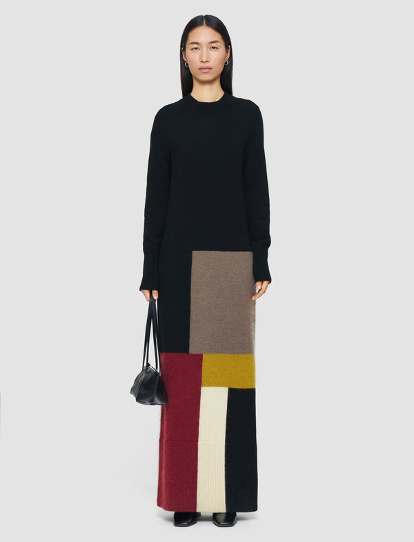 Joseph Overlay Merino Wool Dress Smoke Combo