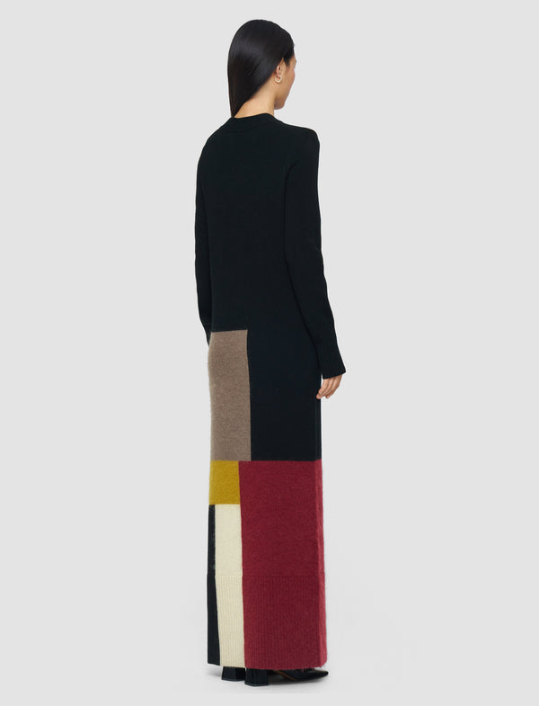 Joseph Overlay Merino Wool Dress Smoke Combo