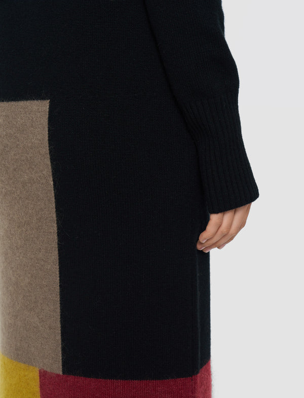 Joseph Overlay Merino Wool Dress Smoke Combo