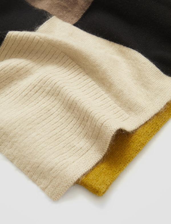 Joseph Overlay Merino Wool Scarf Smoke Combo