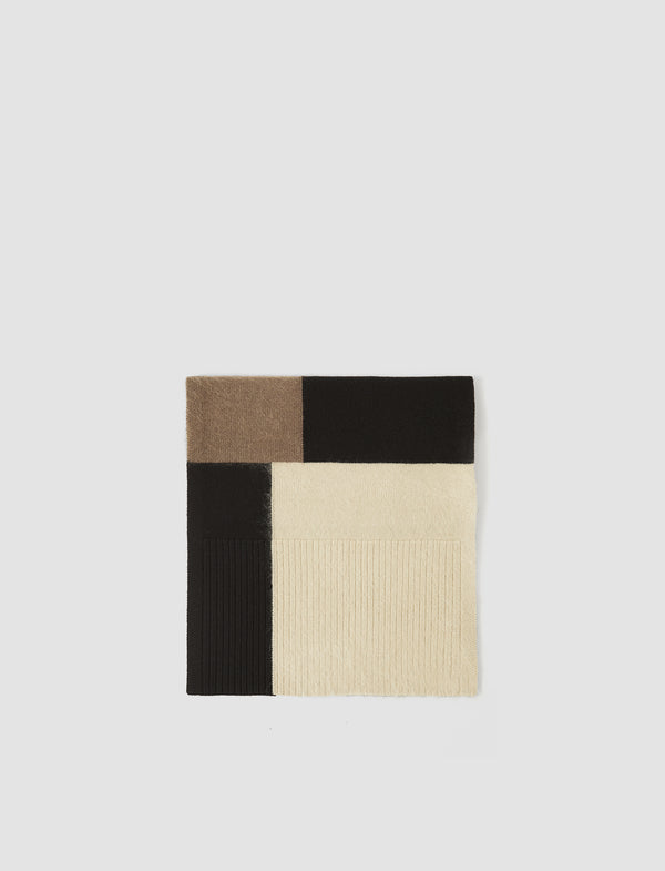 joseph Overlay Merino Wool Scarf Smoke Combo