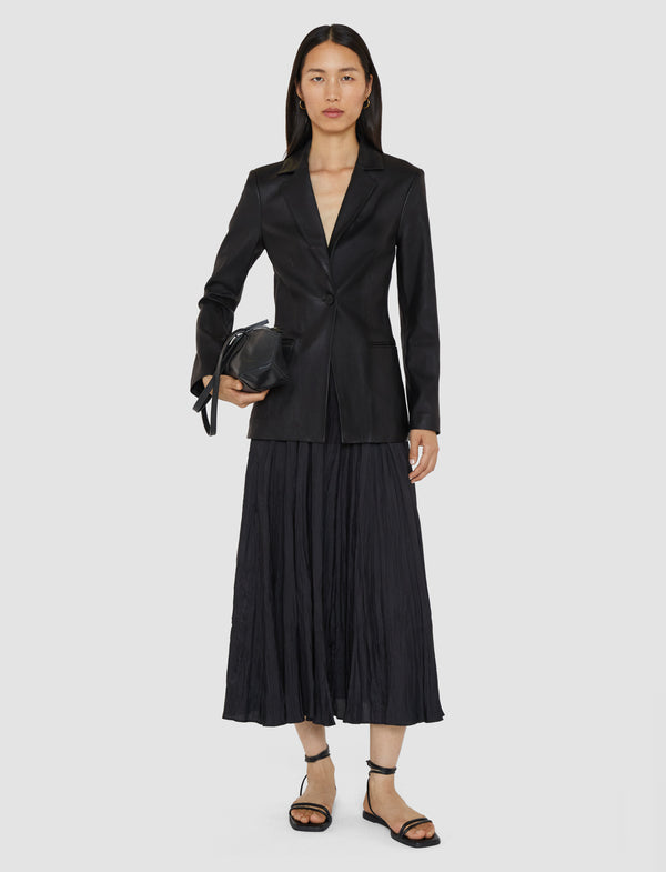 Joseph Pascal Leather Stretch Jacket Black