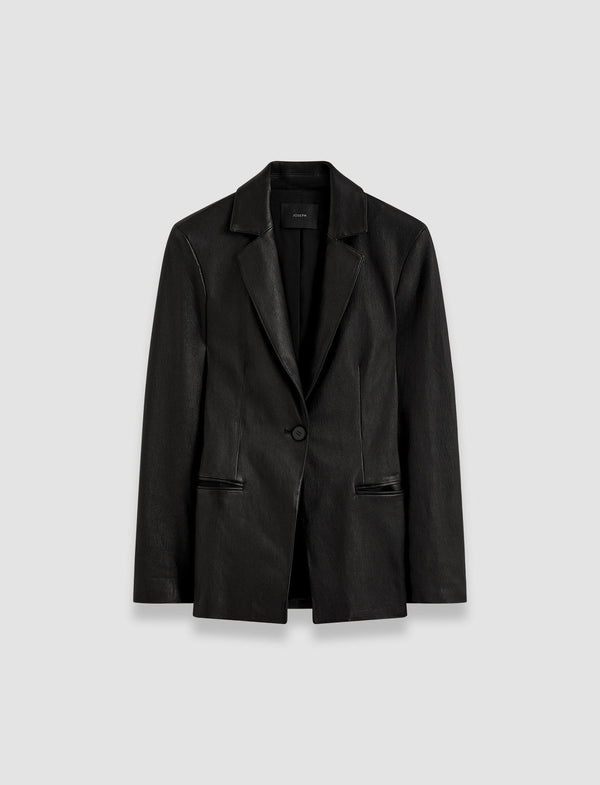 joseph Pascal Leather Stretch Jacket Black
