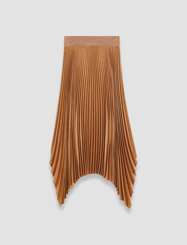 joseph Pleated Flannel Ade Skirt Coral Melange