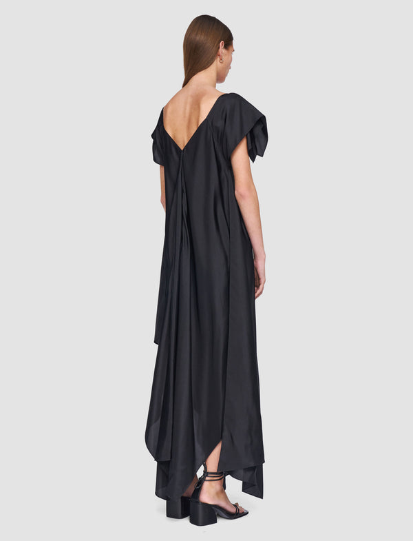 Joseph Plumet Habotai Silk Dress Black