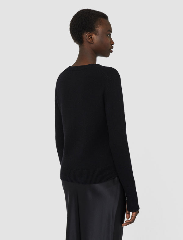 Joseph Pure Cashmere Round Neck Jumper Black