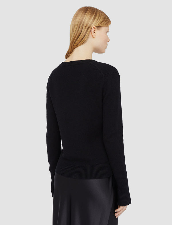 Joseph Pure Cashmere V Neck Jumper Black
